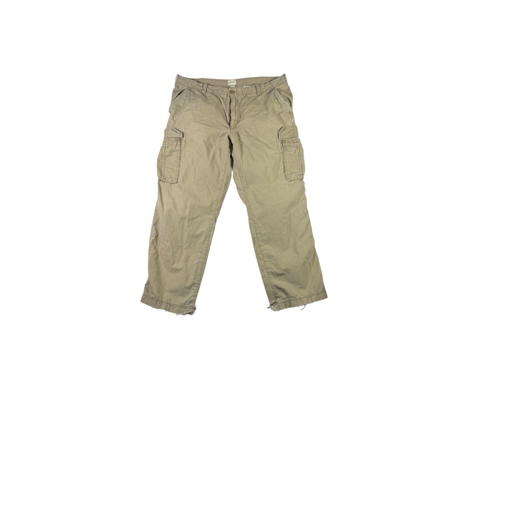 G.H. Bass & Co Men's‎ Cargo Pants 38x30 Khaki Ripstop Cotton Utility Hiking